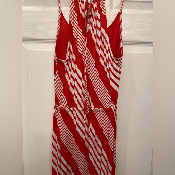Red and white stripe maxi. Spring, summer, resort, cruise - Picture 10 of 11